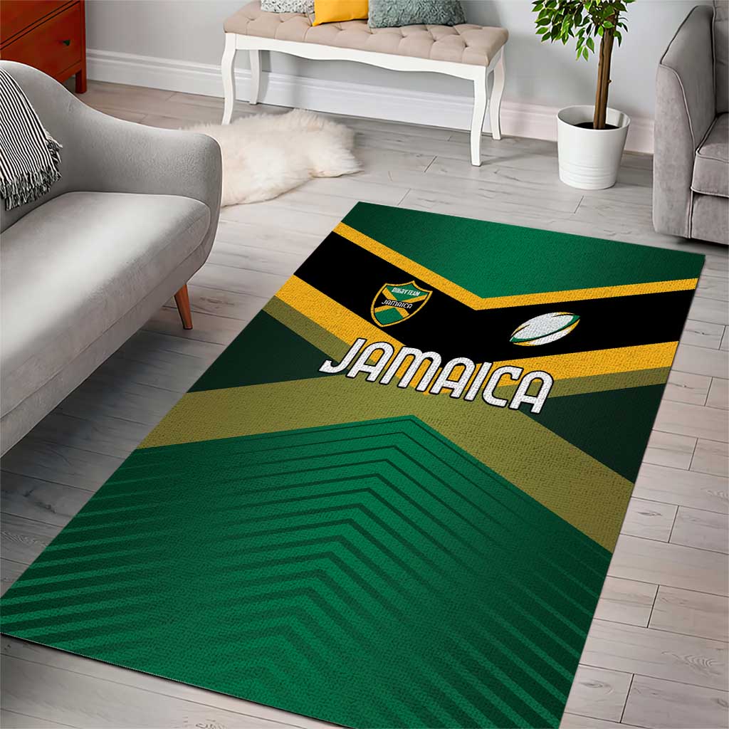 Rugby Jamaica Area Rug Reggae Warriors Go Champions