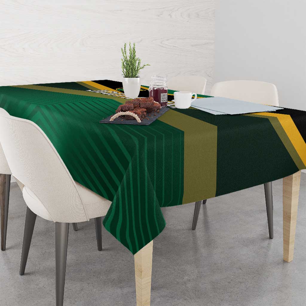 Rugby Jamaica Tablecloth Reggae Warriors Go Champions