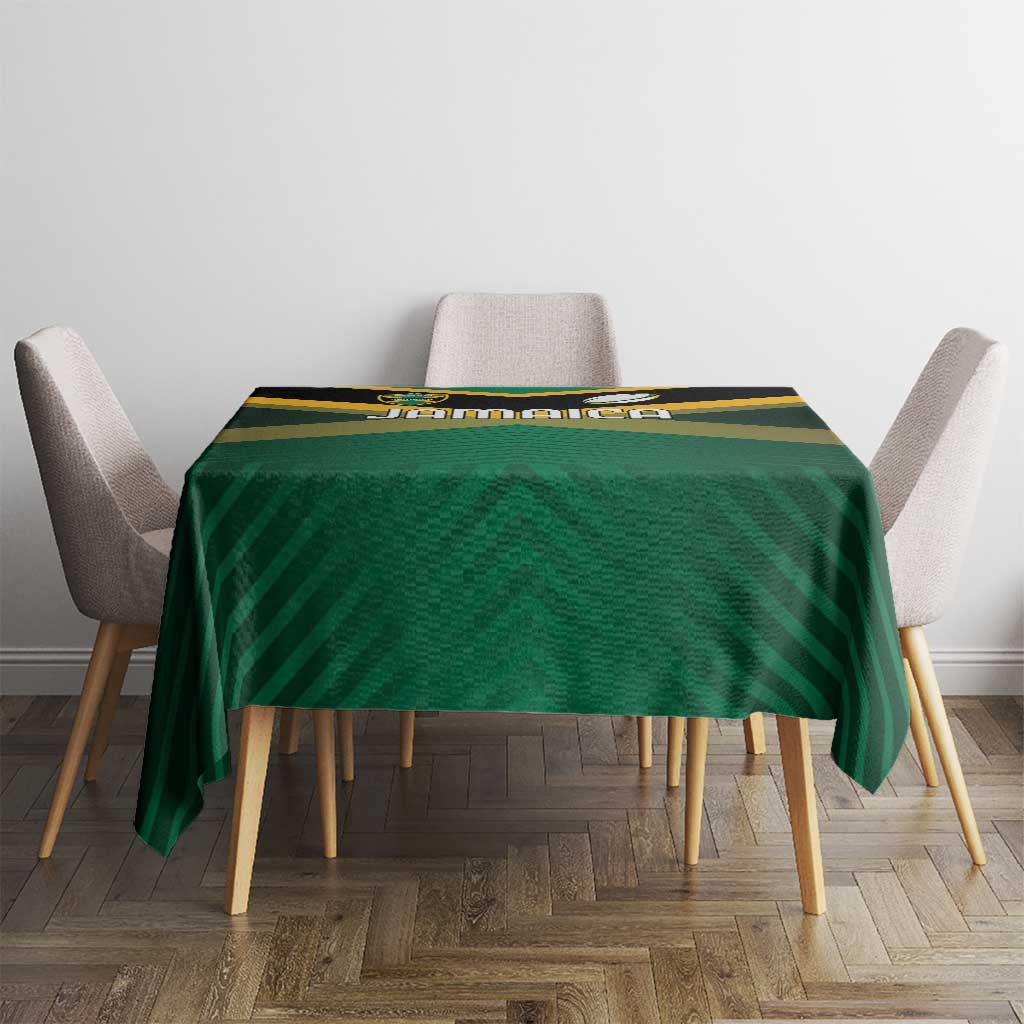 Rugby Jamaica Tablecloth Reggae Warriors Go Champions