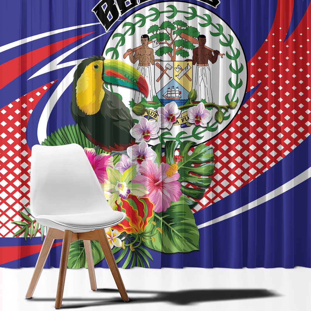 Belize Toucan Window Curtain Sub umbra floreo