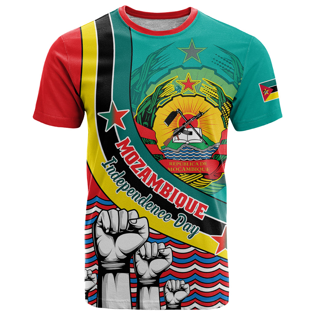 Mozambique Independence Day T Shirt Mozambiki Emblem Happy 48th Anniversary - Wonder Print Shop