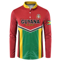 Custom Rugby Guyana Button Sweatshirt Guyana Warriors Go Champions - Wonder Print Shop