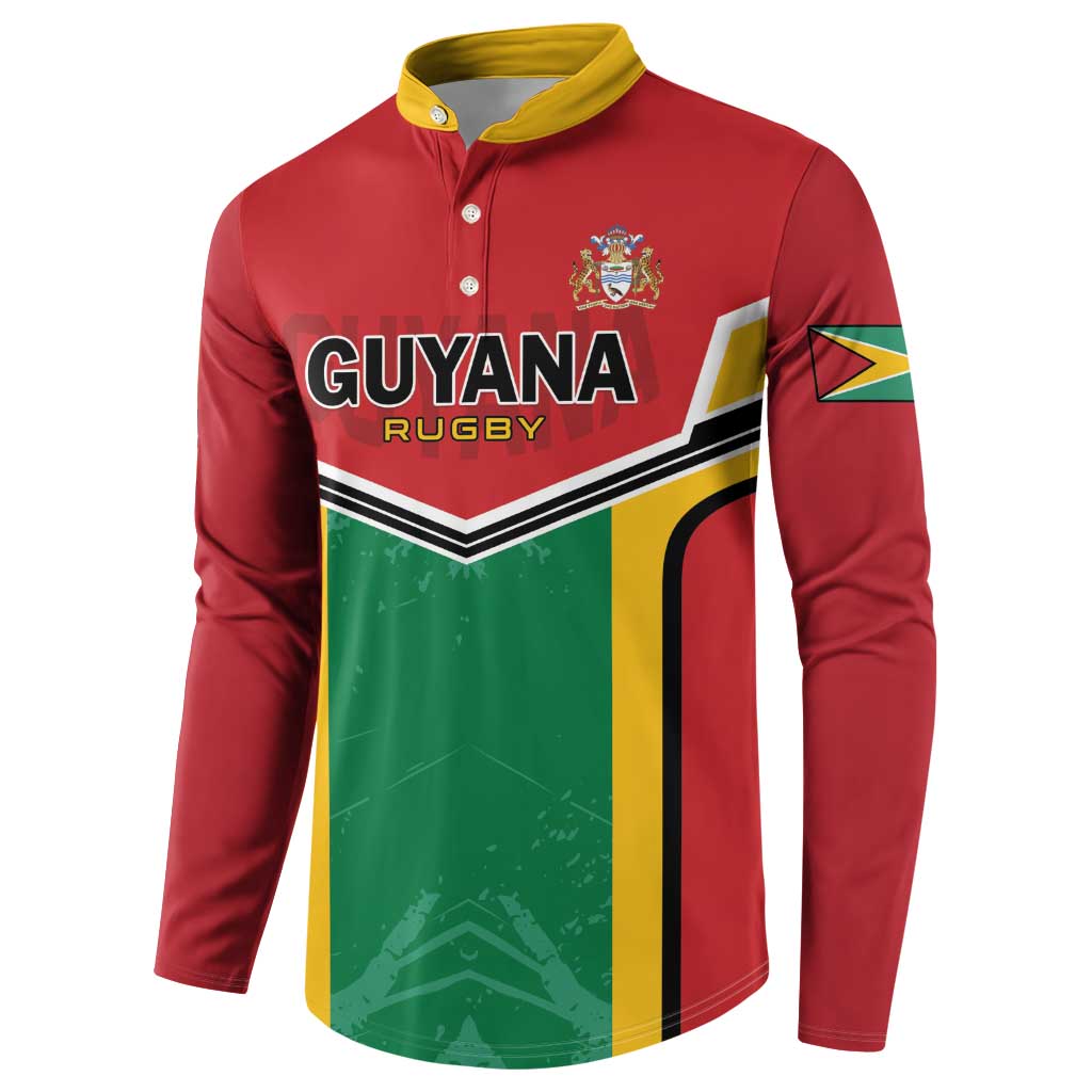 Custom Rugby Guyana Button Sweatshirt Guyana Warriors Go Champions - Wonder Print Shop