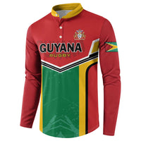 Custom Rugby Guyana Button Sweatshirt Guyana Warriors Go Champions - Wonder Print Shop