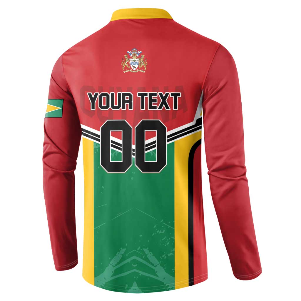 Custom Rugby Guyana Button Sweatshirt Guyana Warriors Go Champions - Wonder Print Shop