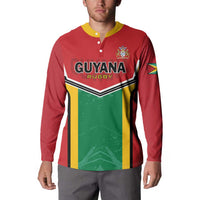 Custom Rugby Guyana Button Sweatshirt Guyana Warriors Go Champions - Wonder Print Shop