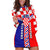 Croatia Hoodie Dress Hrvatska Interlace With Coat Of Arms - Wonder Print Shop