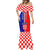 Croatia Mermaid Dress Hrvatska Interlace With Coat Of Arms - Wonder Print Shop