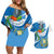 Guatemala Couples Matching Off Shoulder Short Dress and Hawaiian Shirt Guatemalan Quetzal With Coat of Arms - Wonder Print Shop