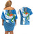 Guatemala Couples Matching Off Shoulder Short Dress and Hawaiian Shirt Guatemalan Quetzal With Coat of Arms - Wonder Print Shop