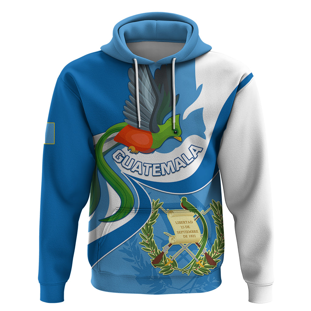 Guatemala Hoodie Guatemalan Quetzal With Coat of Arms - Wonder Print Shop