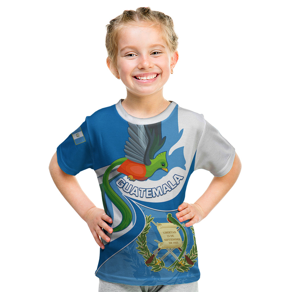 Guatemala Kid T Shirt Guatemalan Quetzal With Coat of Arms - Wonder Print Shop