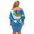 Guatemala Off Shoulder Short Dress Guatemalan Quetzal With Coat of Arms - Wonder Print Shop