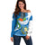 Guatemala Off Shoulder Sweater Guatemalan Quetzal With Coat of Arms - Wonder Print Shop