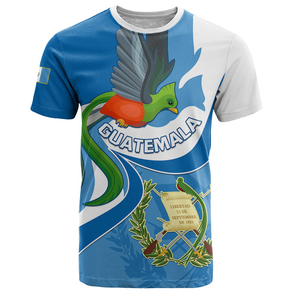 Guatemala T Shirt Guatemalan Quetzal With Coat of Arms - Wonder Print Shop