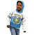 Personalised Guatemala Independence Day Kid Hoodie Guatemalan Coat of Arms Mix Maya Pattern - Wonder Print Shop