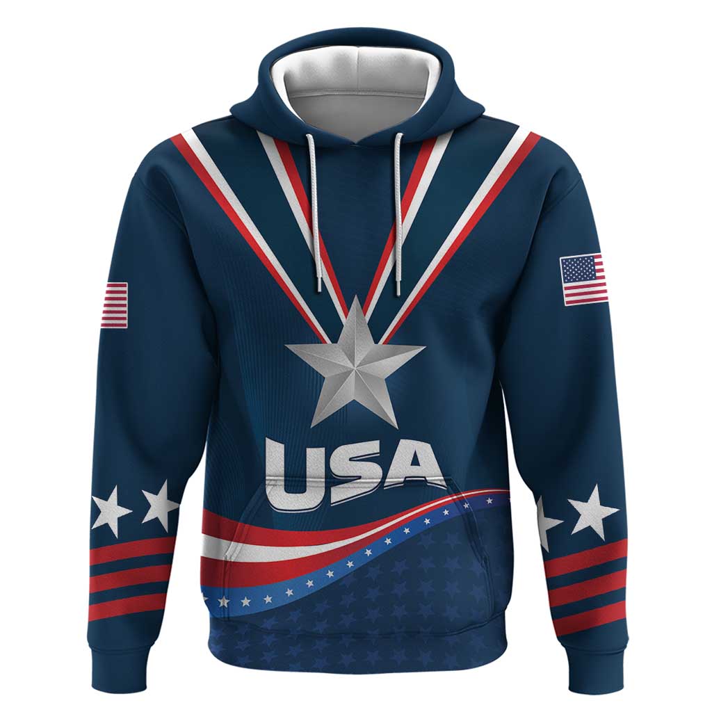 Custom USA Star Medal Hoodie United States of America Champion - Wonder Print Shop