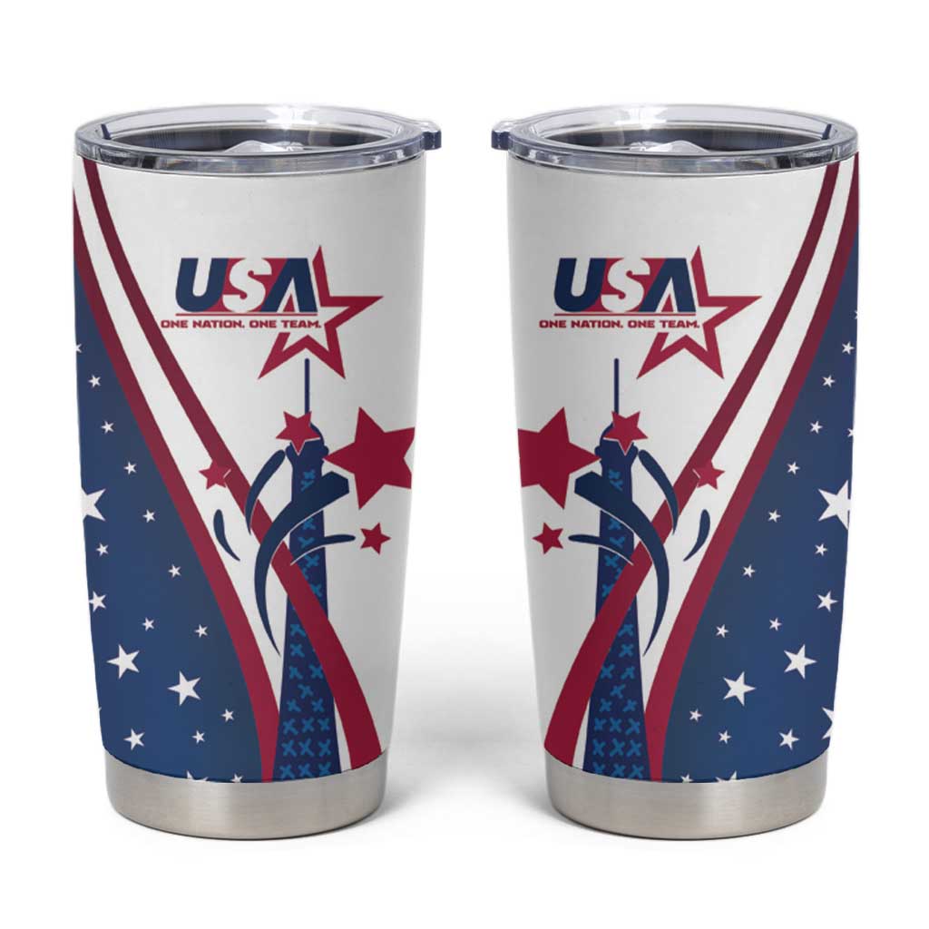 USA Eiffel Tower Tumbler Cup One Nation One Team