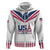 Custom USA 2024 Eiffel Tower Hoodie United States Summer Sport - Wonder Print Shop