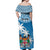 Personalised Fiji Off Shoulder Maxi Dress Bula Fijian Tapa Pattern - Wonder Print Shop