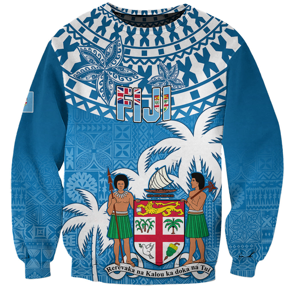 Personalised Fiji Sweatshirt Bula Fijian Tapa Pattern - Wonder Print Shop