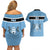 Botswana Couples Matching Off Shoulder Short Dress and Hawaiian Shirt Tswana Pula African Pattern - Wonder Print Shop