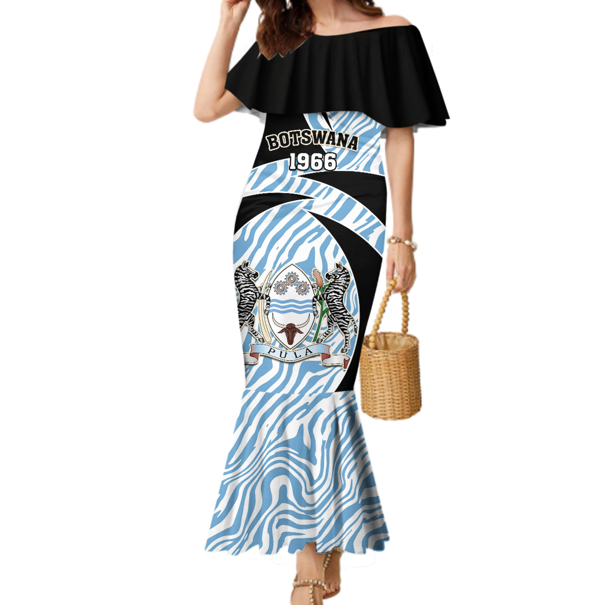 botswana-independence-day-mermaid-dress-lefatshe-la-botswana-zebra-pattern