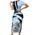 Botswana Independence Day Short Sleeve Bodycon Dress Lefatshe la Botswana Zebra Pattern - Wonder Print Shop