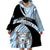 Botswana Independence Day Wearable Blanket Hoodie Lefatshe la Botswana Zebra Pattern - Wonder Print Shop