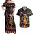 Personalized Kenya Couples Matching Off Shoulder Maxi Dress and Hawaiian Shirt Jamhuri ya Kenya Shield