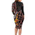 Personalized Kenya Long Sleeve Bodycon Dress Jamhuri ya Kenya Shield