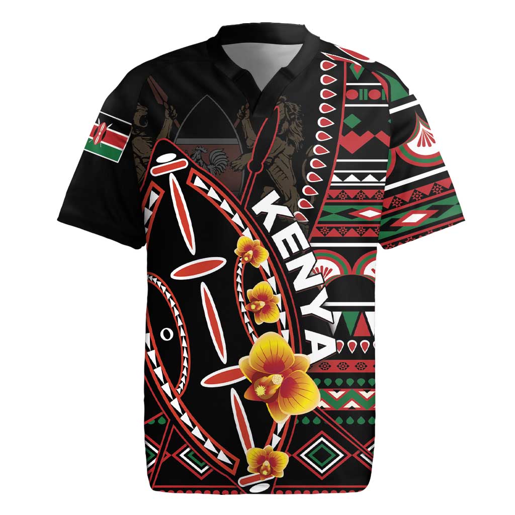 Personalized Kenya Rugby Jersey Jamhuri ya Kenya Shield