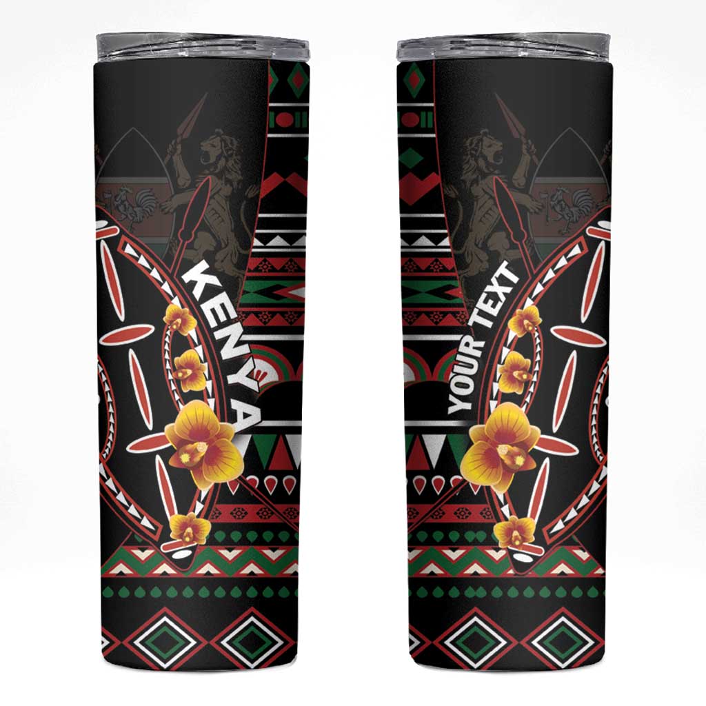 Personalized Kenya Skinny Tumbler Jamhuri ya Kenya Shield