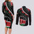 Personalized Kenya Couples Matching Long Sleeve Bodycon Dress and Long Sleeve Button Shirt Harambee African Pattern