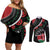 Personalized Kenya Couples Matching Off Shoulder Short Dress and Long Sleeve Button Shirt Harambee African Pattern