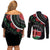 Personalized Kenya Couples Matching Off Shoulder Short Dress and Long Sleeve Button Shirt Harambee African Pattern