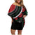 Personalized Kenya Family Matching Off Shoulder Short Dress and Hawaiian Shirt Harambee African Pattern