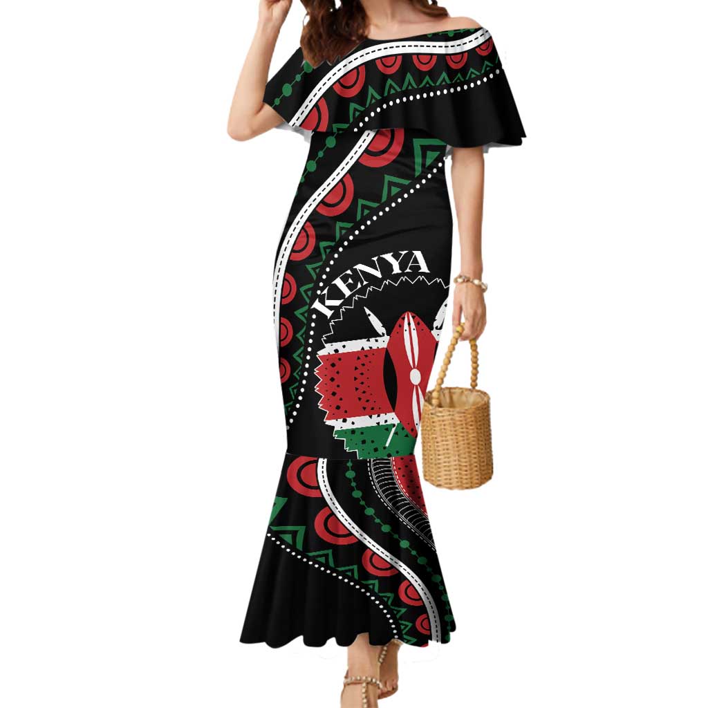 Personalized Kenya Mermaid Dress Harambee African Pattern