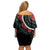 Personalized Kenya Off Shoulder Short Dress Harambee African Pattern