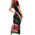 Personalized Kenya Short Sleeve Bodycon Dress Harambee African Pattern