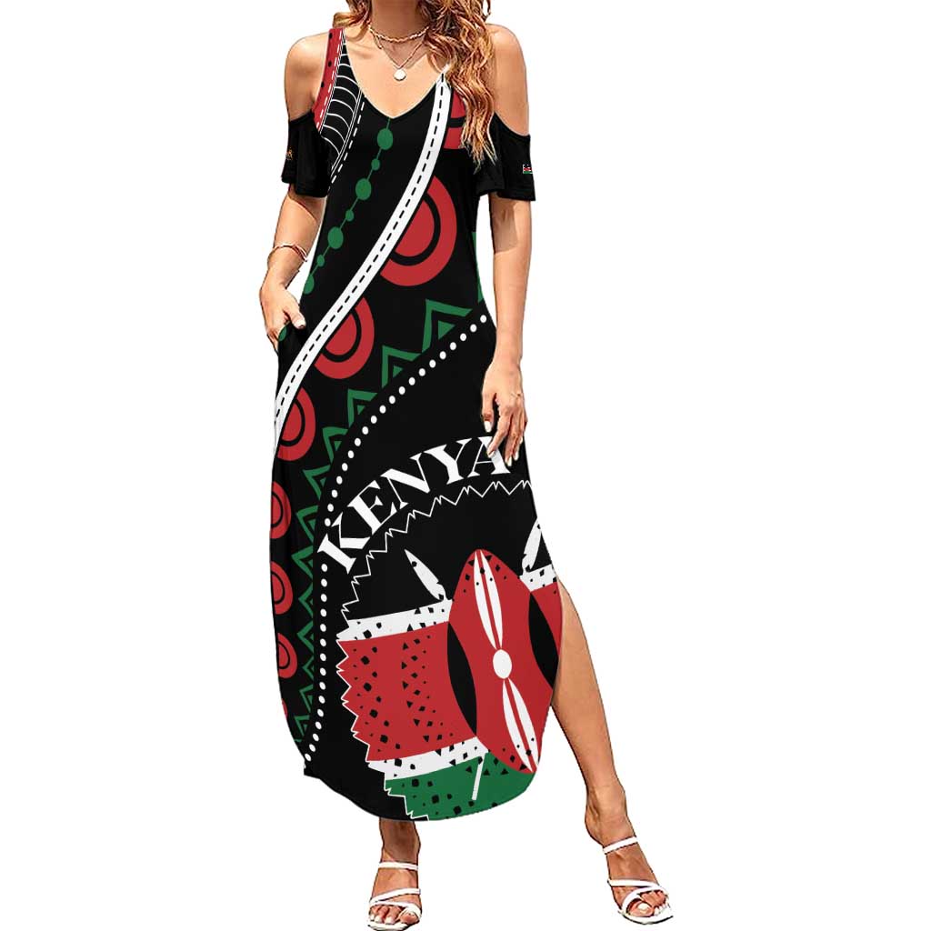 Personalized Kenya Summer Maxi Dress Harambee African Pattern