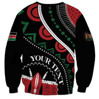 Black unisex sweatshirt with African pattern, dotted stripe, and 'YOUR' graphic