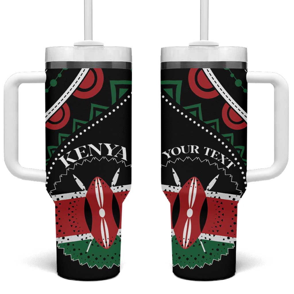 Personalized Kenya Tumbler With Handle Harambee African Pattern