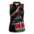 Personalized Kenya Women Sleeveless Polo Shirt Harambee African Pattern