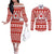 custom-canada-christmas-couples-matching-off-the-shoulder-long-sleeve-dress-and-long-sleeve-button-shirt-maple-leaf-unique-style