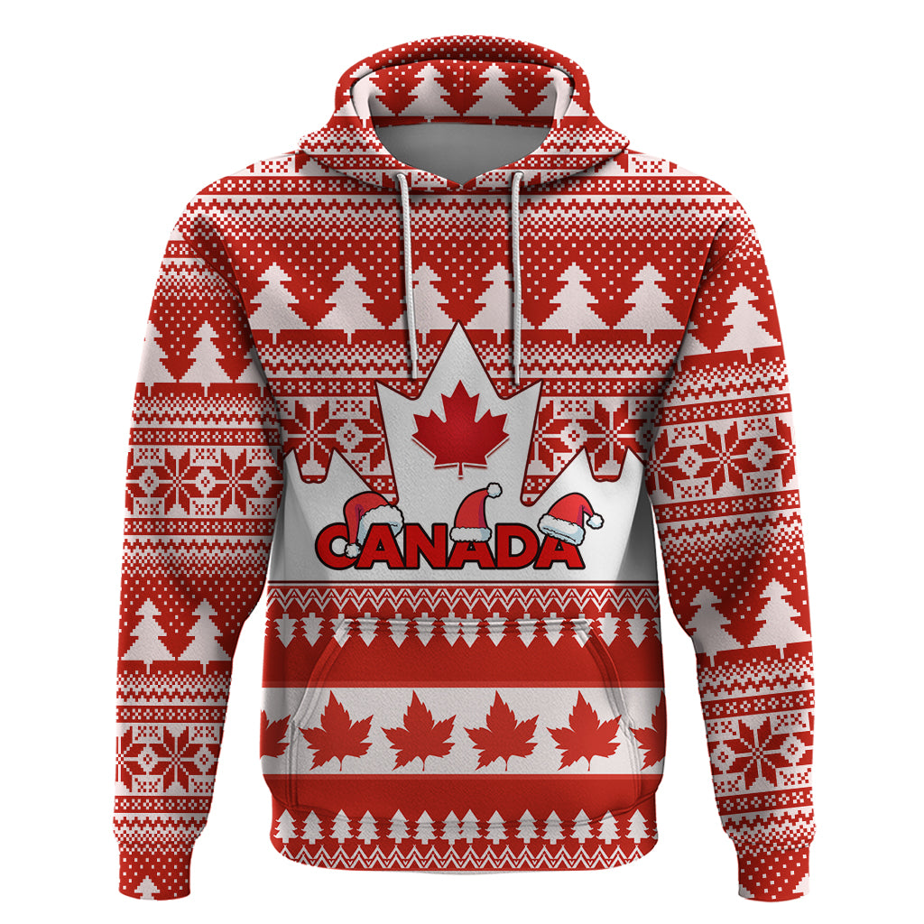 Custom Canada Christmas Hoodie Maple Leaf Unique Style - Wonder Print Shop