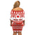 Custom Canada Christmas Off Shoulder Short Dress Maple Leaf Unique Style - Wonder Print Shop