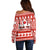 Custom Canada Christmas Off Shoulder Sweater Maple Leaf Unique Style - Wonder Print Shop