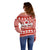 Custom Canada Christmas Off Shoulder Sweater Maple Leaf Unique Style - Wonder Print Shop