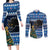 Custom Iceland Christmas Couples Matching Long Sleeve Bodycon Dress and Long Sleeve Button Shirt Yule Cat With Xmas Tree - Wonder Print Shop